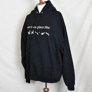 Mens Black Hoodie XL Figure This One Out Long Sleeve Item Information Condition